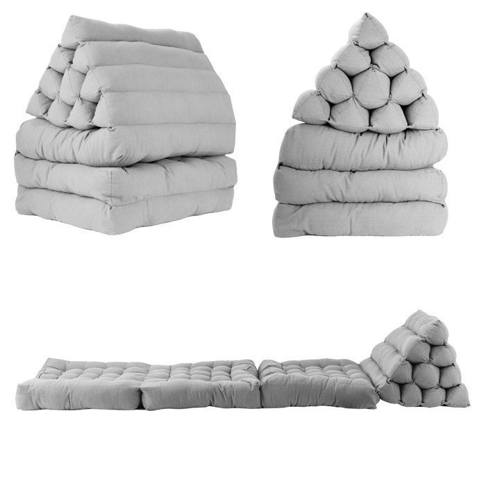 Colchón modular de suelo de poliuretano gris claro - 1 persona