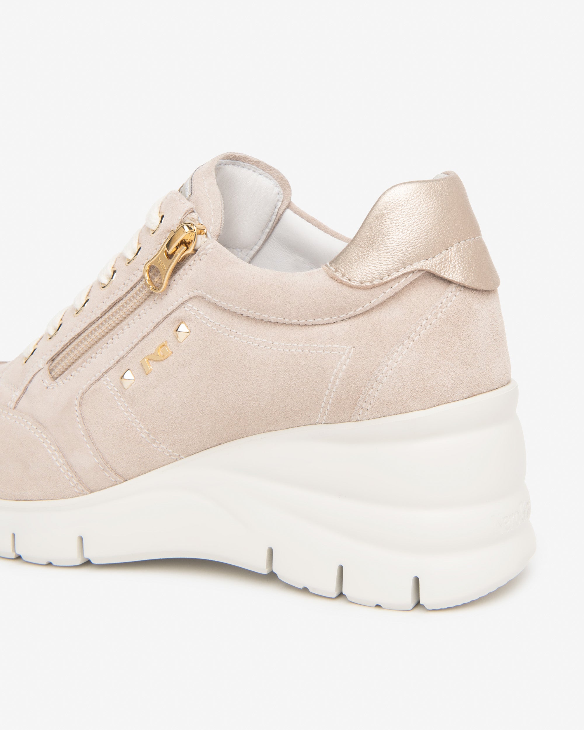 Damen-Sneaker aus Wildleder und Leder