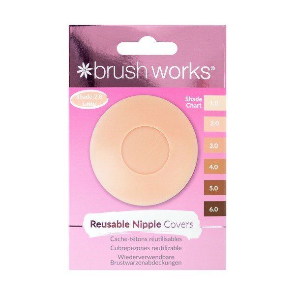 Silikonové návleky na bradavky Brushworks pro opakované použití, odstín 2.0