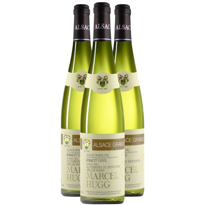 Marcel Hugg Alsace Grand Cru Altenberg de Bergheim Pinot Gris Vieilles Vignes 2015 – Elsässer Weißwein (3 x 75 cl) Bio Süßwein