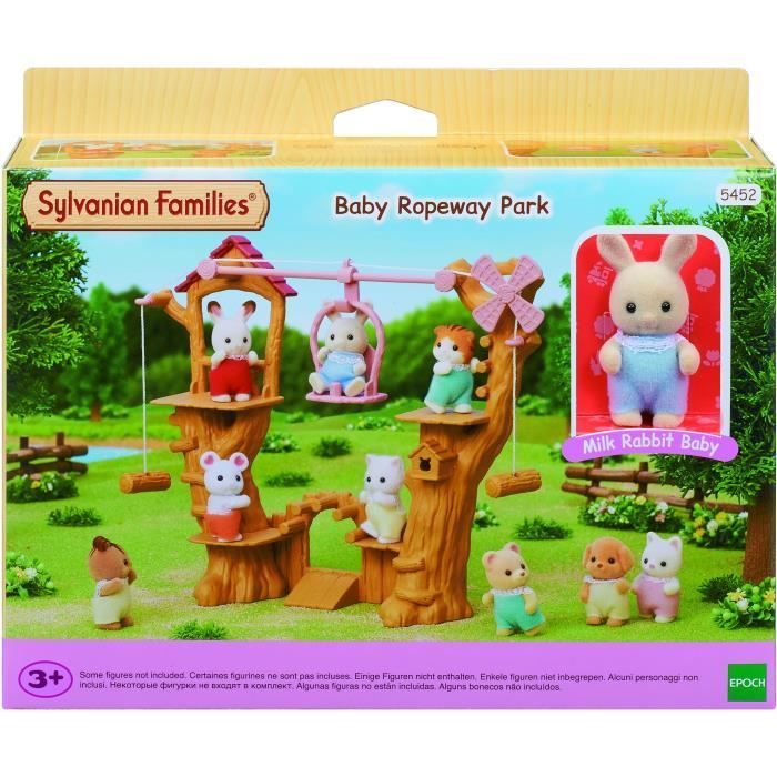 Statuetta in miniatura - SYLVANIAN FAMILIES - Baby Zip Line - Henry il coniglietto color crema - Multicolore