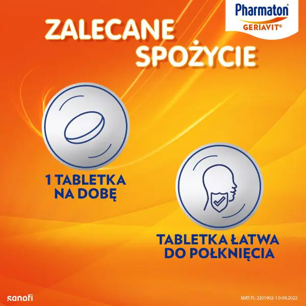 Geriavit Pharmaton Zestaw witamin i minerałów, 100 tabl.