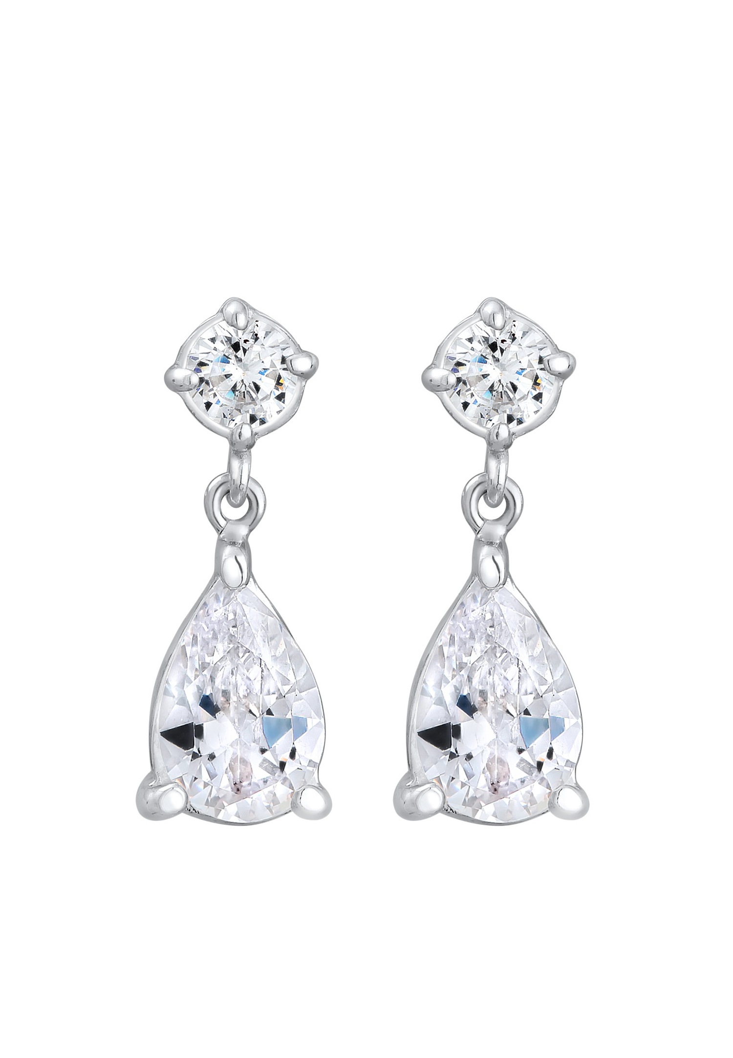 Elli Femmes Pendentif d'oreilles Goutte élégant avec zircon en argent sterling 925