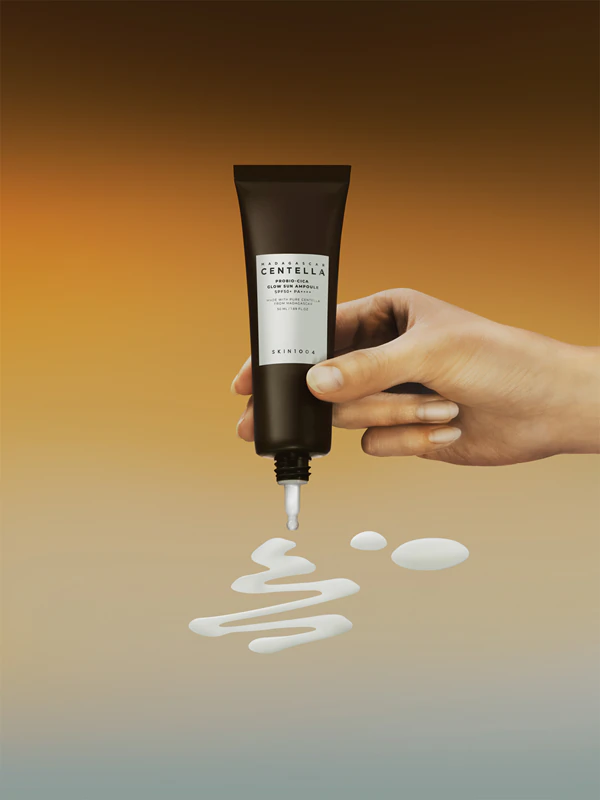 Ochranné sérum SKIN1004 Madagaskar Centella Probio-Cica Glow Sun Ampoule, ktoré obnovuje ochrannú bariéru pokožky