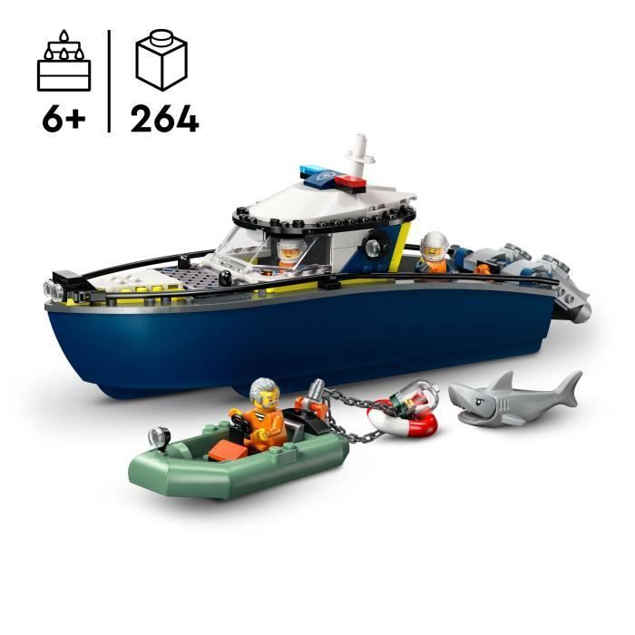 LEGO City 60456 Police Boat Chase - Toy for Boys Ages 6+
