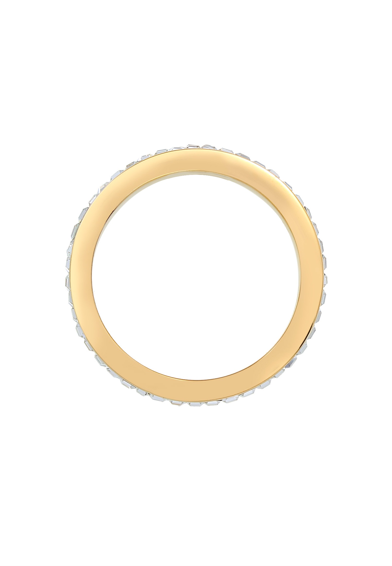 Elli PREMIUM Elli - Basic Classique Cristaux Bague Femme - (925/1000) Argent