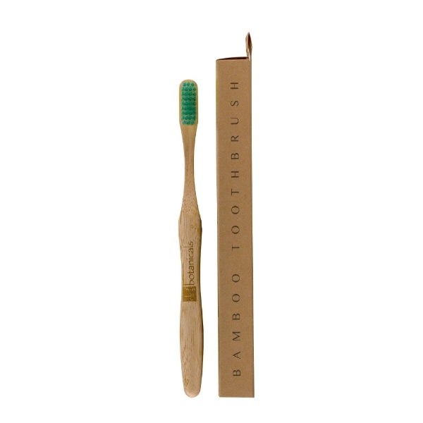 Dr Botanicals Bamboe Tandenborstel Groen Dubbel Voordeelverpakking