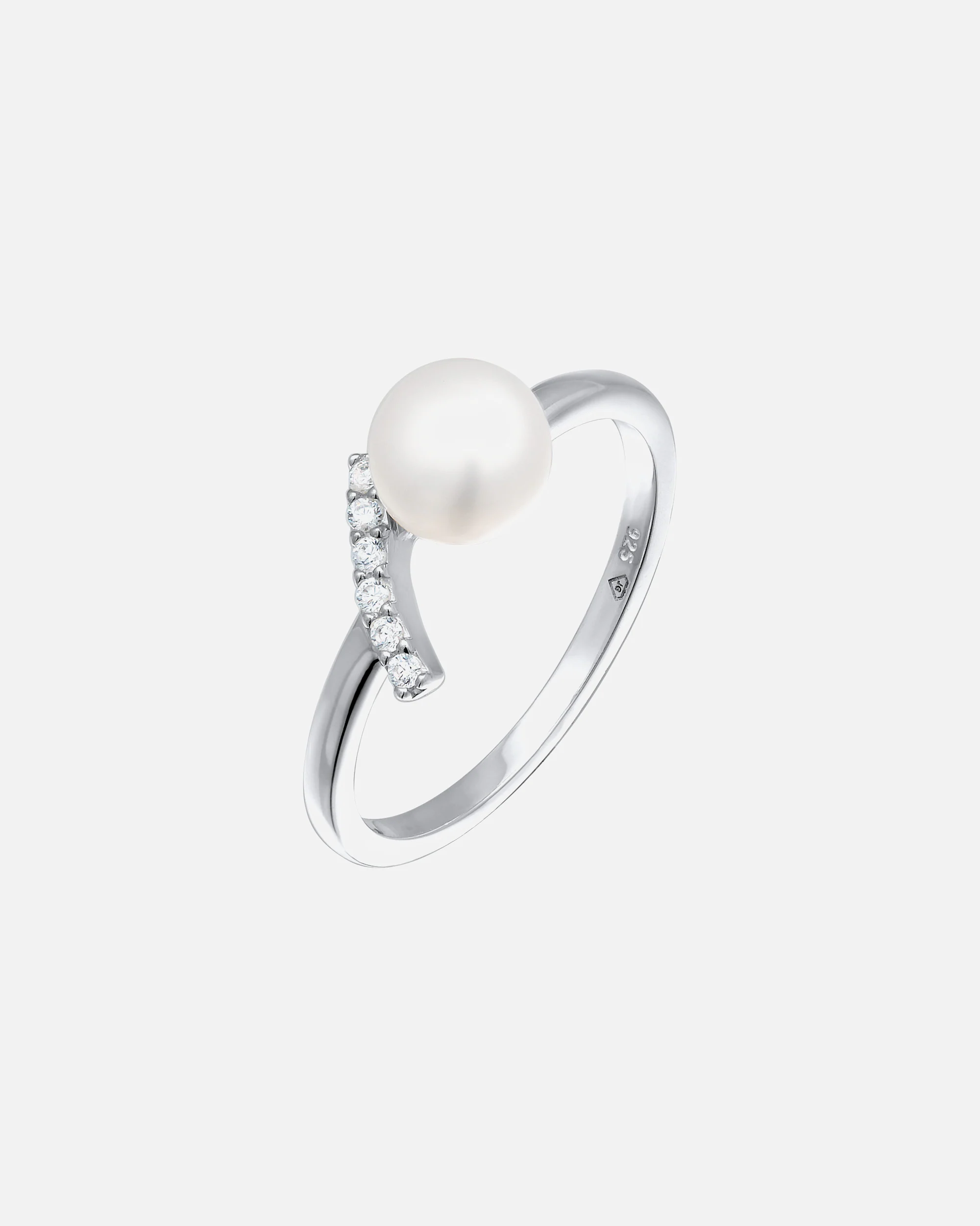 Nenalina Femmes Elégant étincelant avec Perle de culture d'eau douce et zircon en argent sterling 925