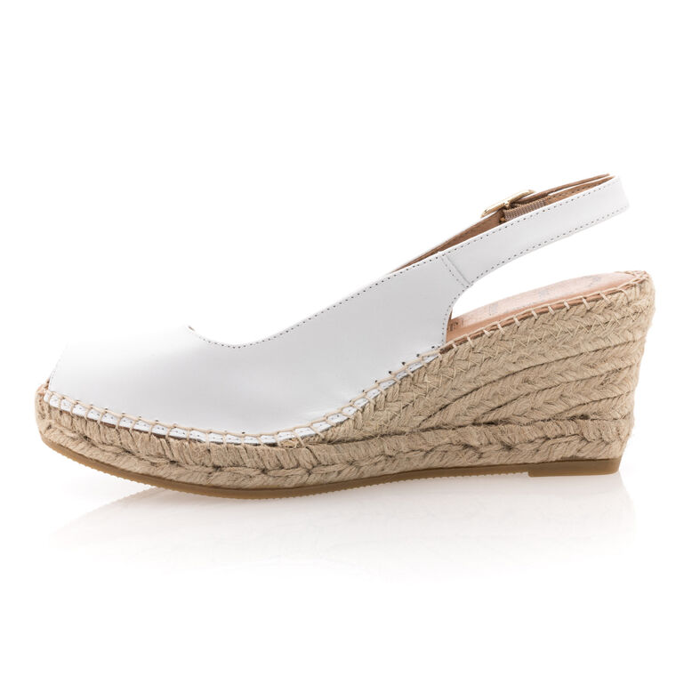 Witte espadrilles voor dames met touwzolen