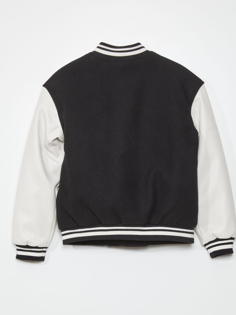 College-stijl jasje - ZWART
