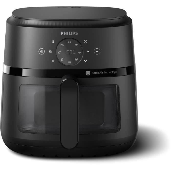 Freidora de aire Philips NA230/00 - Serie 2000 - 6,2 L - 13 modos de cocción - Ventana de cocción - 1500 W - Negra