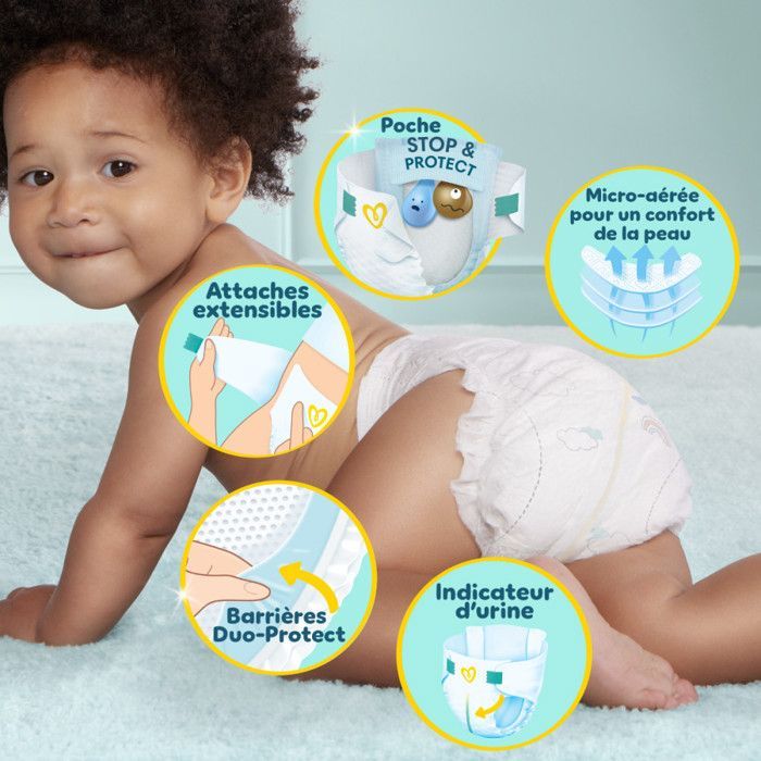 70 pañales Pampers Premium Protection, talla 6