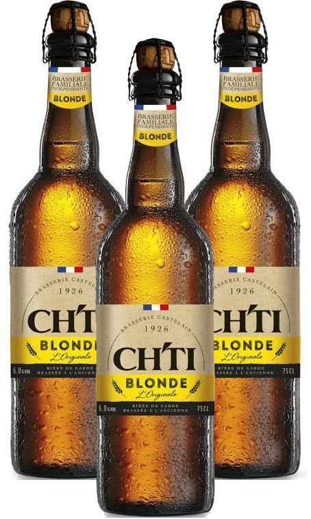 Bière blonde originale - Chti - 6.80% Vol. - 75cl x3