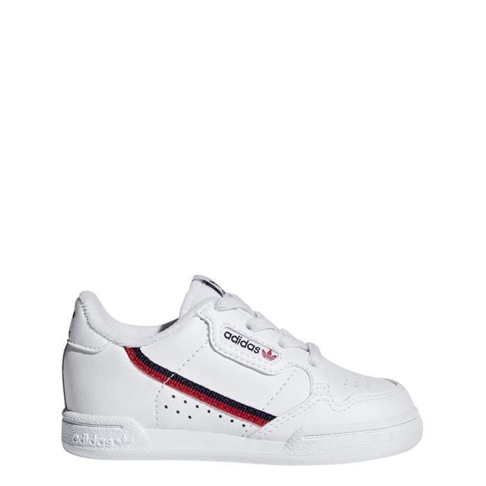 Chaussures de lifestyle bébé - ADIDAS ORIGINALS - Continental 80 - Cuir - Lacets - Blanc