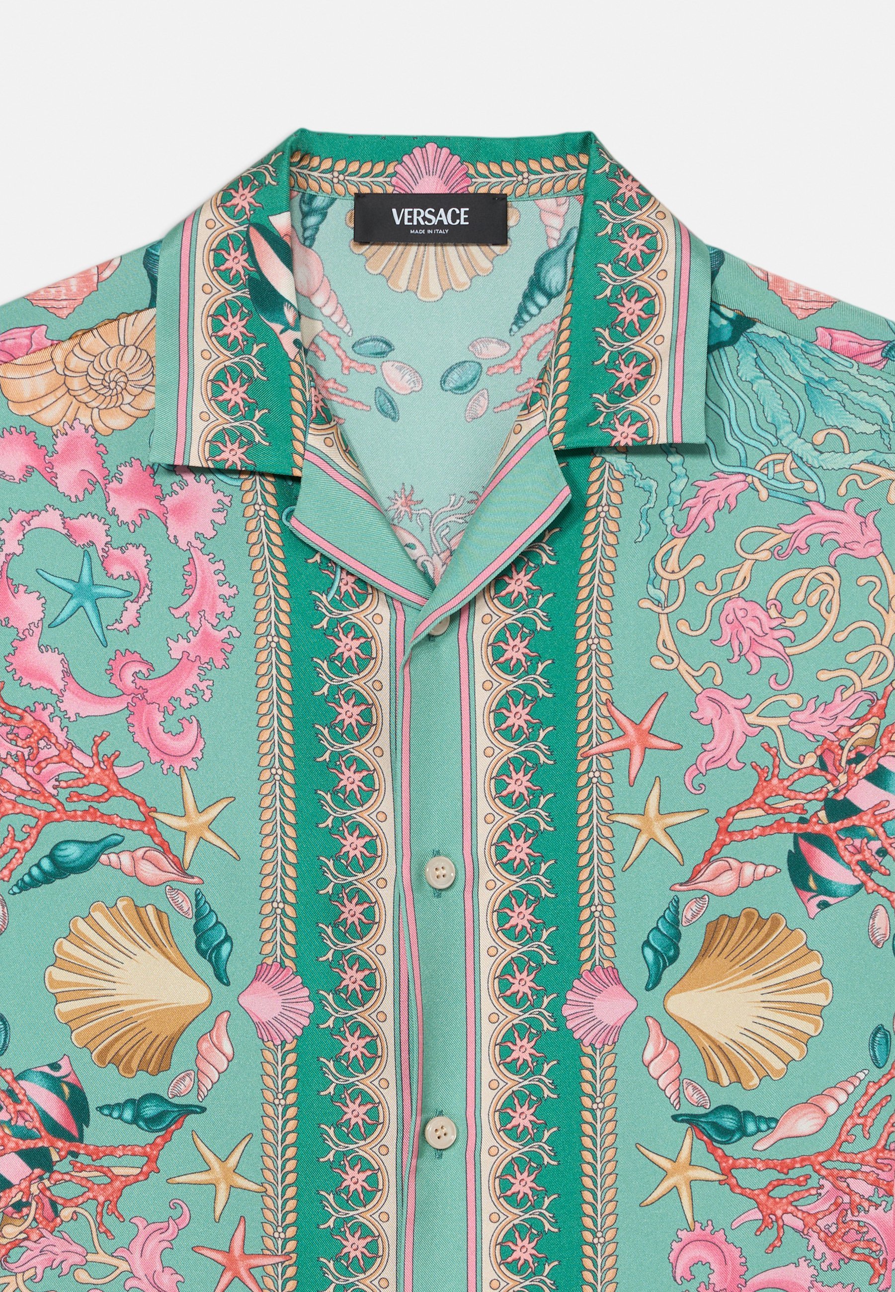 Versace INFORMAL SHIRT UNDERWATER BAROCCO KINDEREN UNISEX - Shirt - zeegroen/meerkleurig