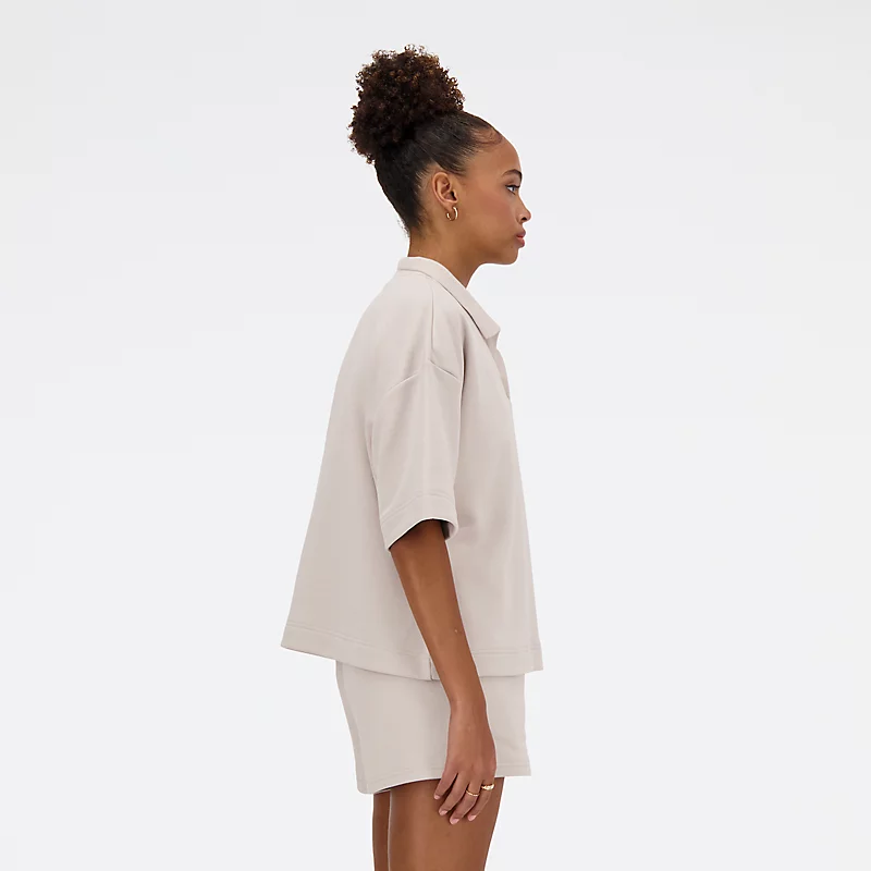 Koszula damska Linear Heritage French Terry z kołnierzykiem – MOONROCK