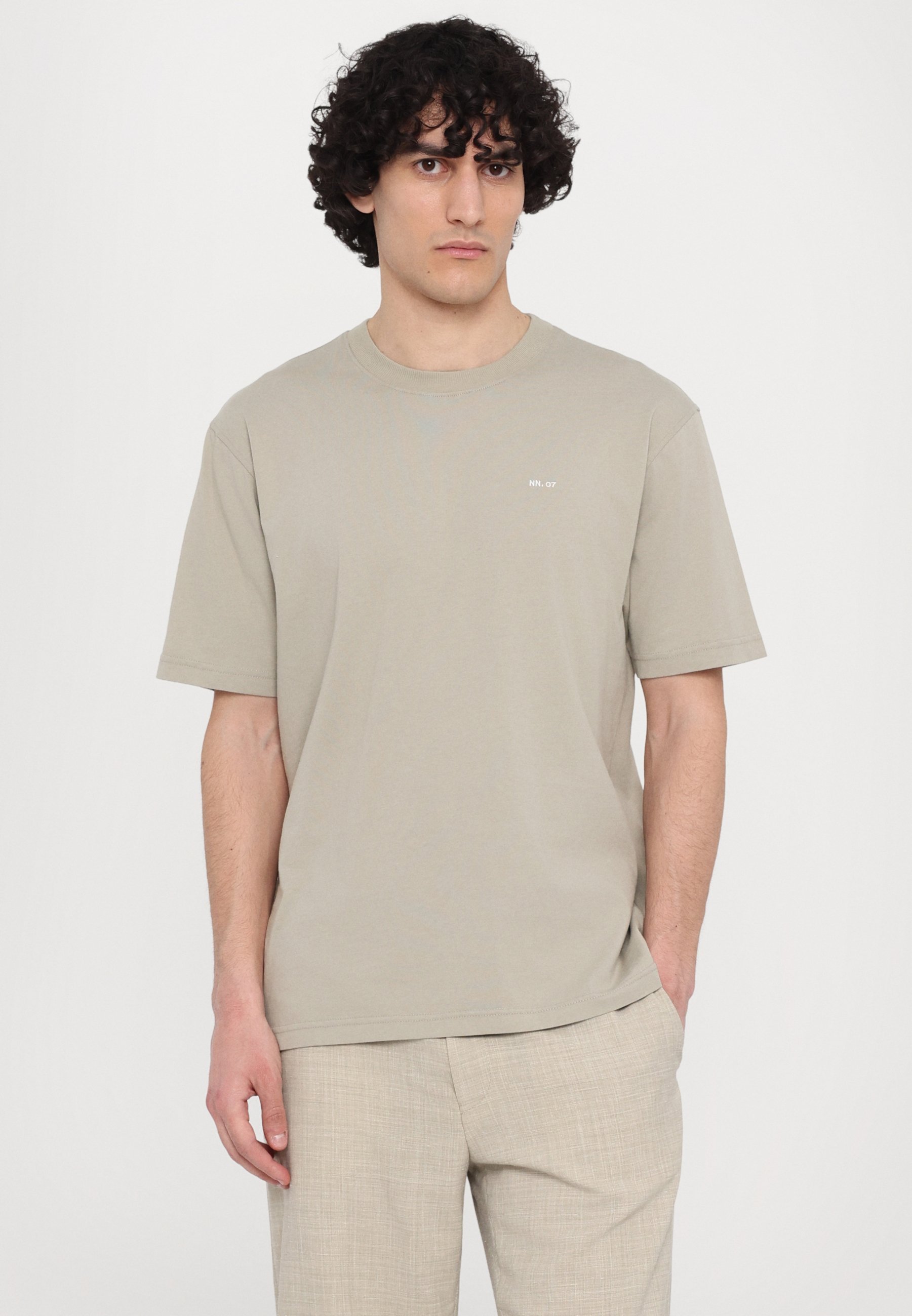 NN.07 ADAM EMB - T-shirt basique - beige