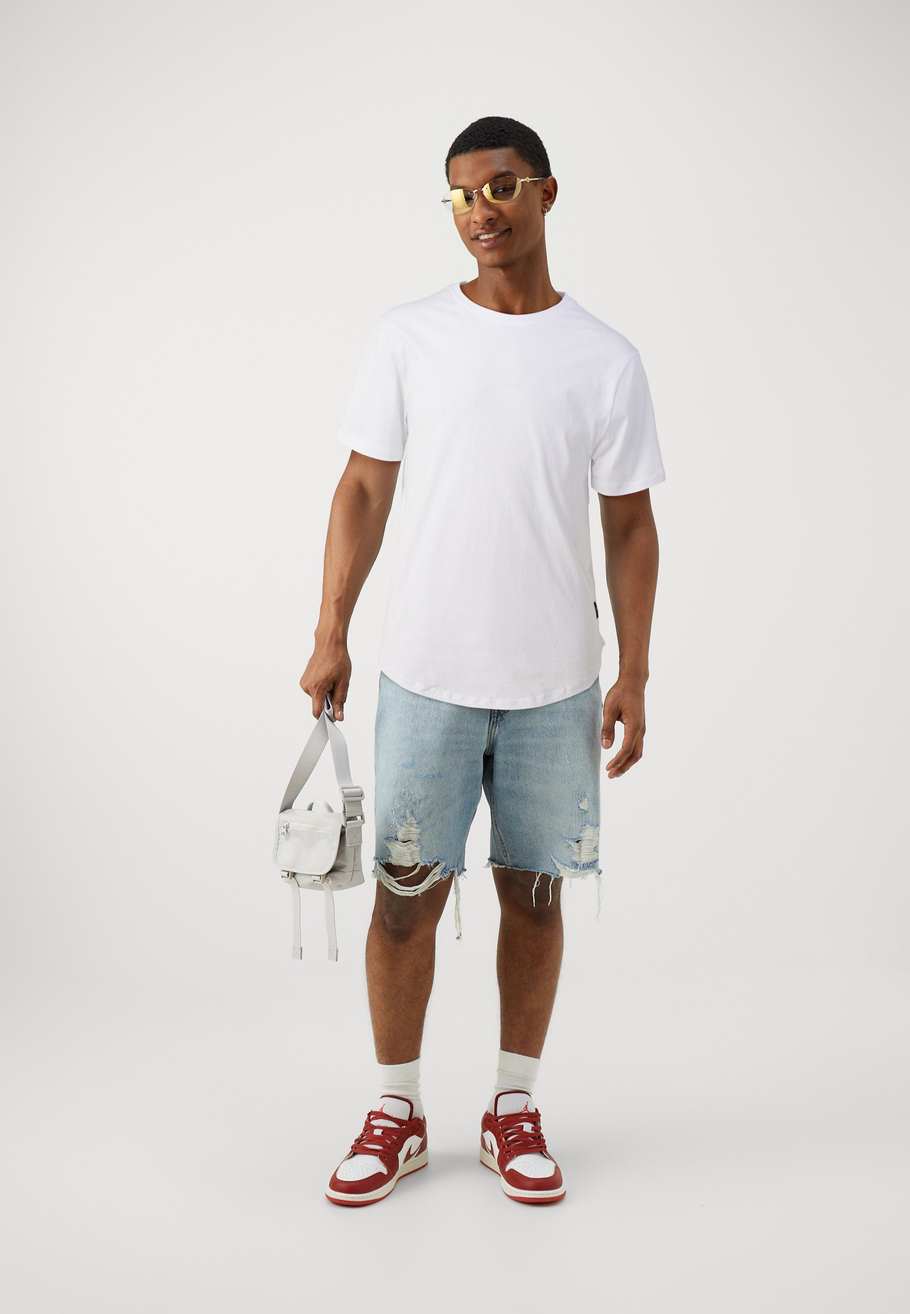 Only & Sons ONSMATT LANGE T-SHIRT 3-PACK - Basic T-shirt - wit