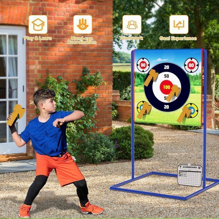 Vatos Jeu de lancer Jeu de flechettes intérieur extérieur pour Fête d'enfants Fête de famille 2 -3 Joueur Cadeau enfant 3+ans