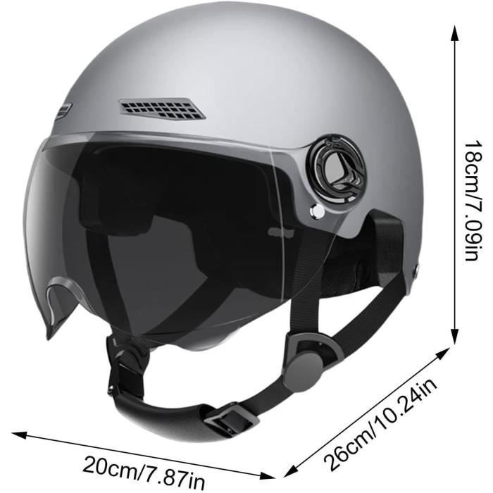 Casque de vélo avec visière - AQSACOKIYA - Casque Trottinette Electrique - Haute protection - Taille 54-62cm - Gris