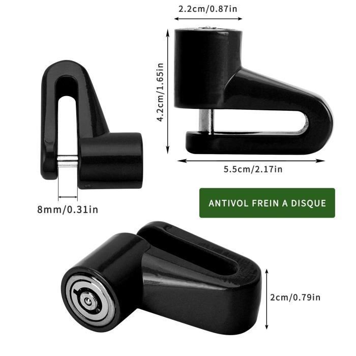Candado antirrobo para scooter, motocicleta, bicicleta, candado de freno de disco con cable de retroceso para el patinete eléctrico Xiaomi M365-P.