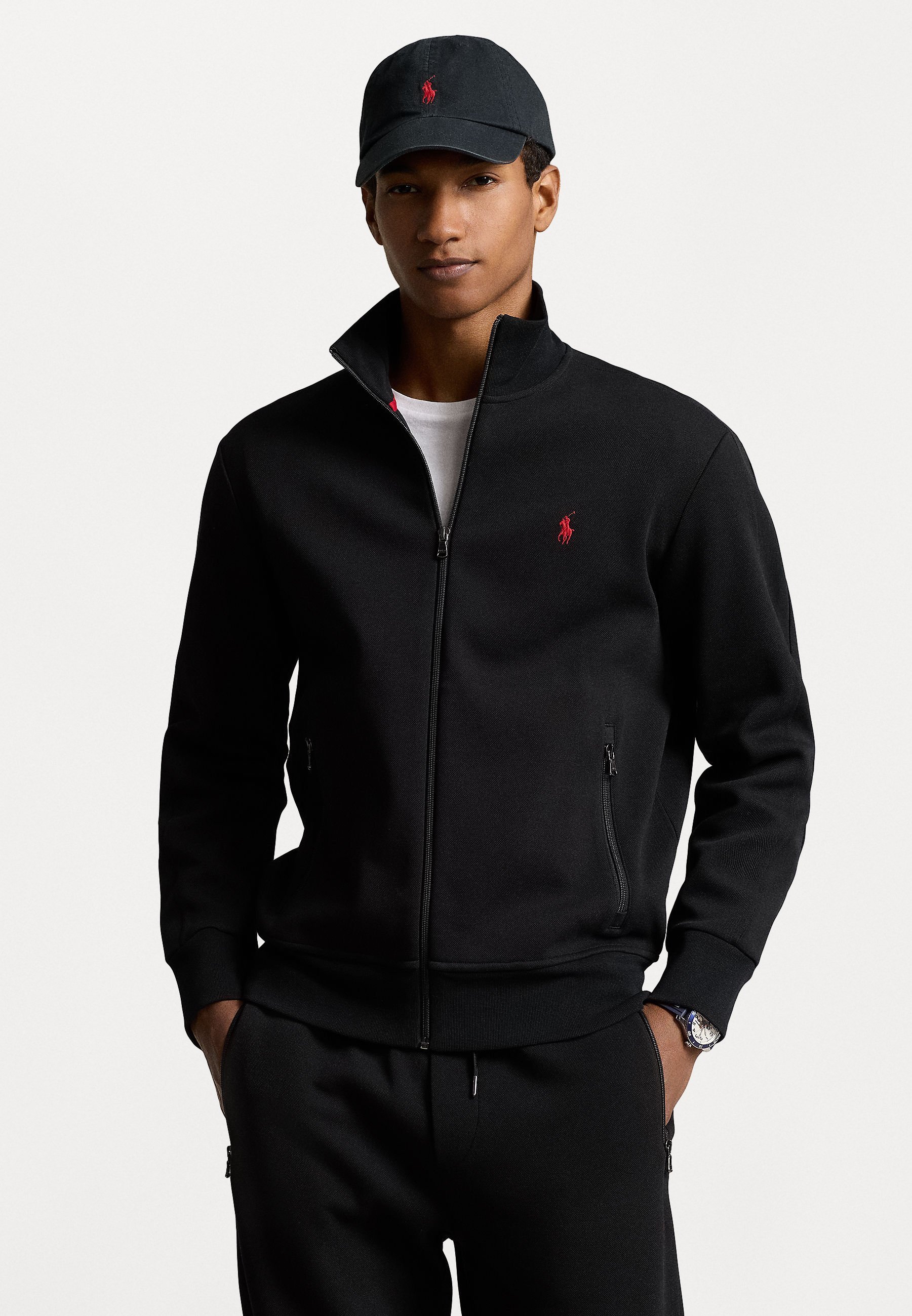 Giacca sportiva Polo Ralph Lauren in doppia maglia - Felpa con zip - nera