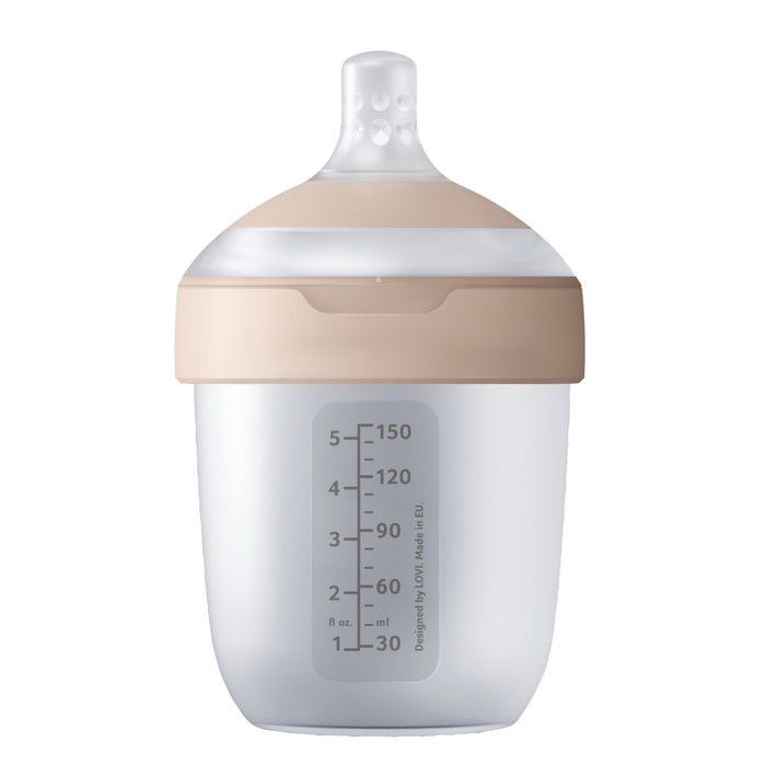 Difrax | Biberon Difrax LOVI Mammafeel - 150 ml - Beige - 13 x 8 cm
