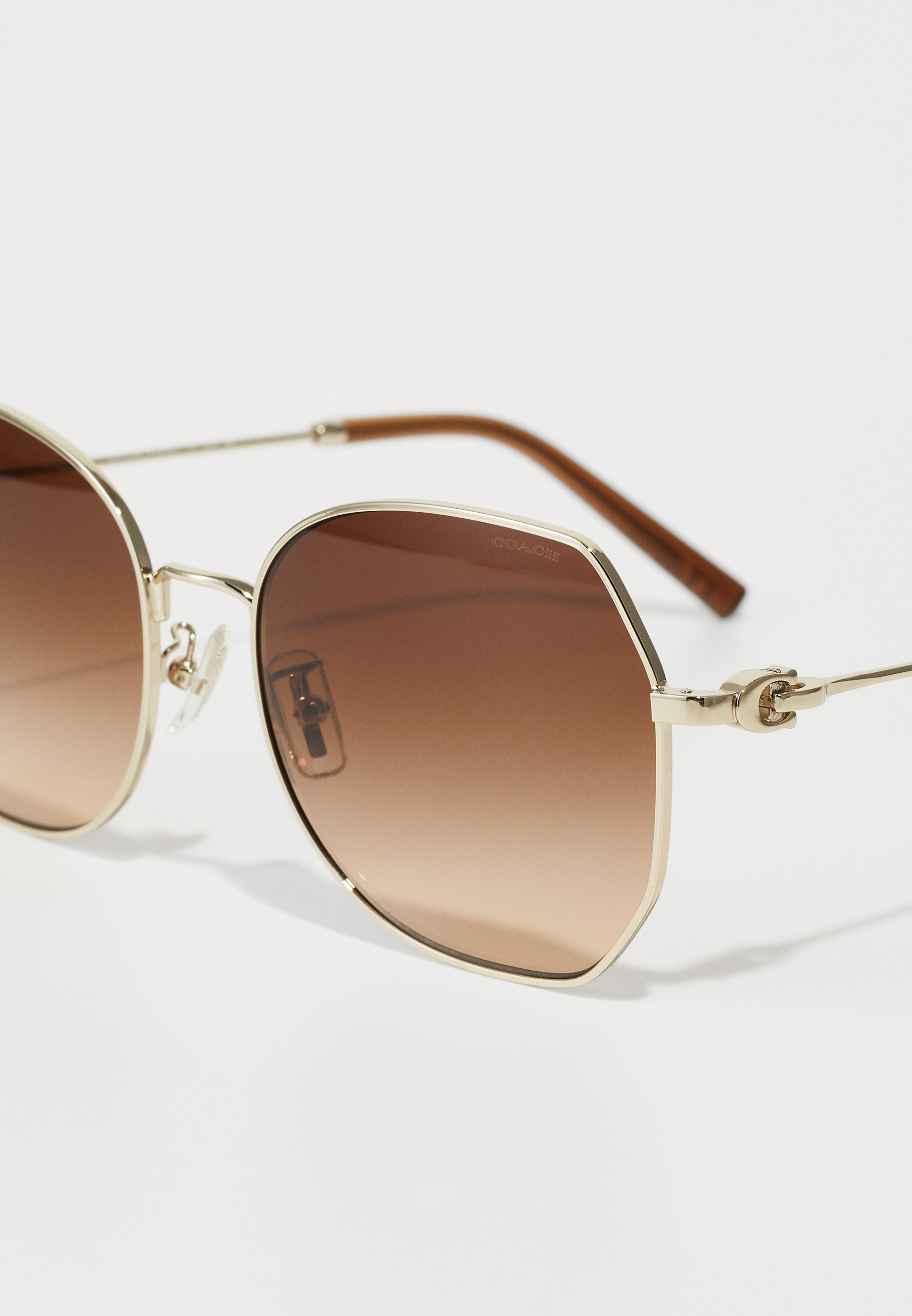 COACH CAD - Okulary przeciwsłoneczne - błyszczące, jasnozłote