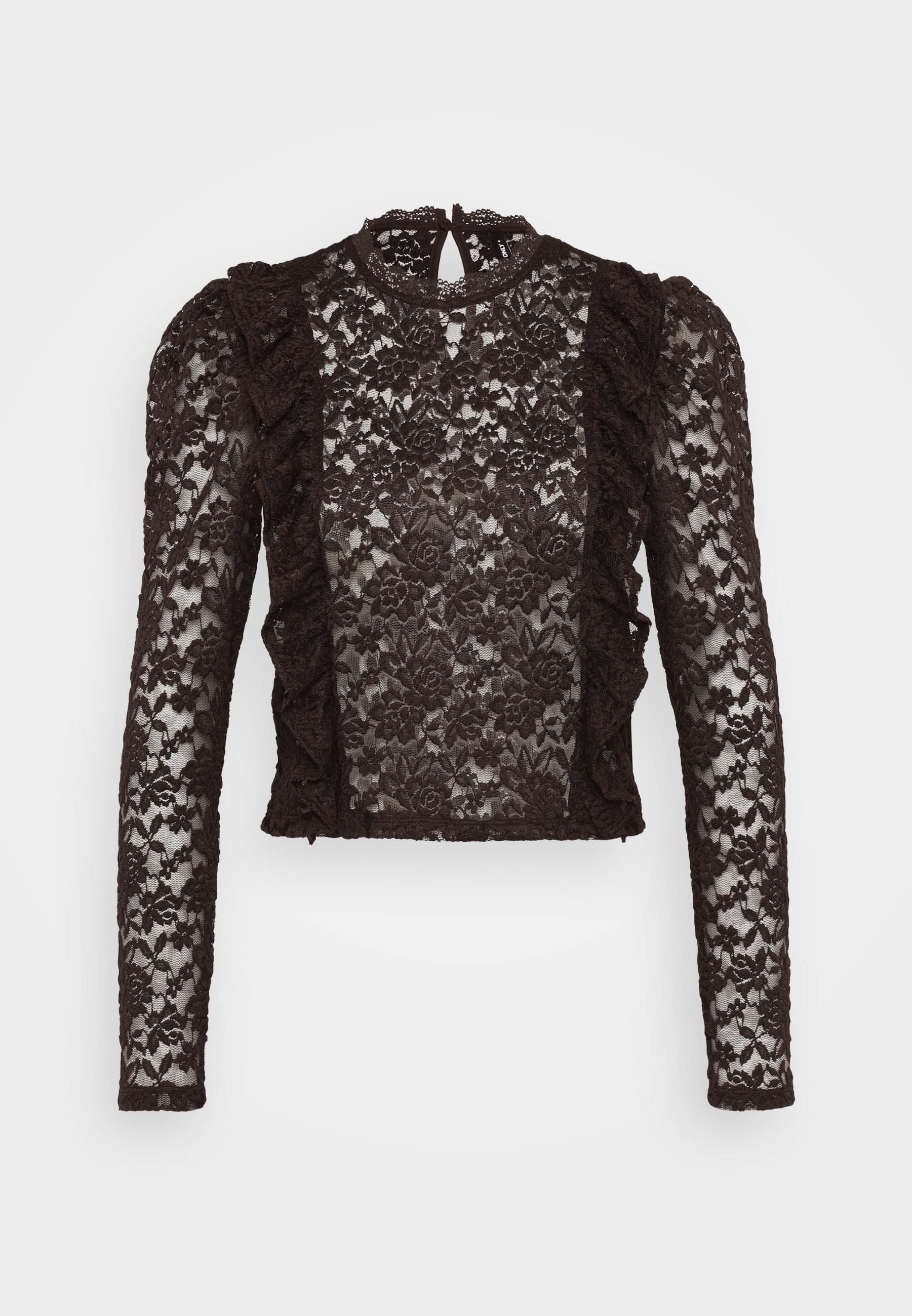 ONLY Petite ONLLAMIR - Top met lange mouwen - chocoladetaart