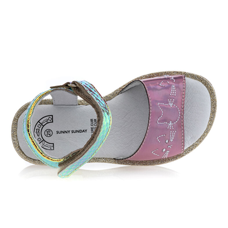 Rosa flickskor/sandaler med öppen tå