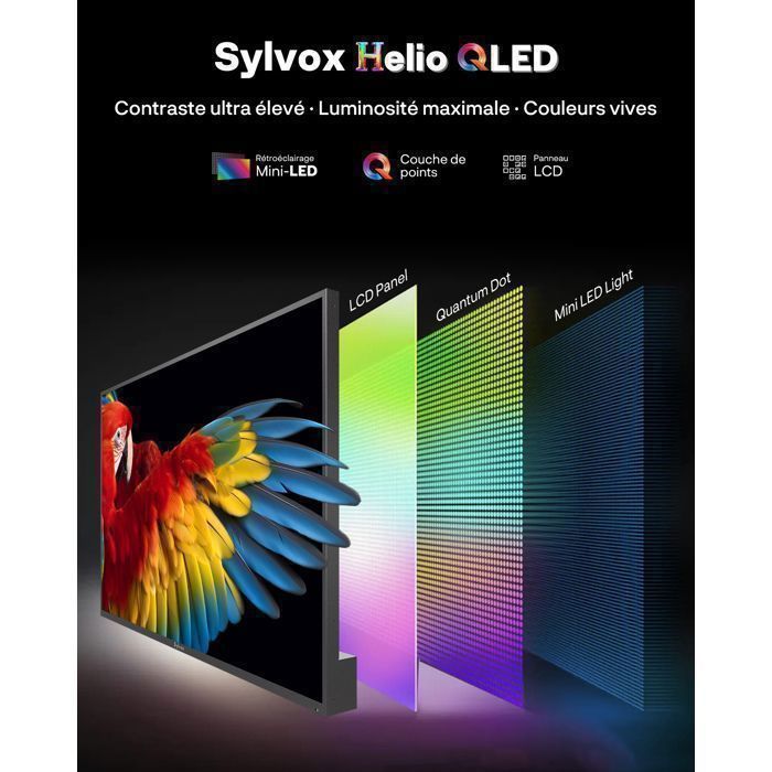 Televisor de cine SYLVOX Helio QLED para exteriores - 65