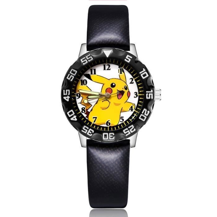 Reloj infantil - Pokémon - Pikachu - Piel negra - Analógico - 3 ATM