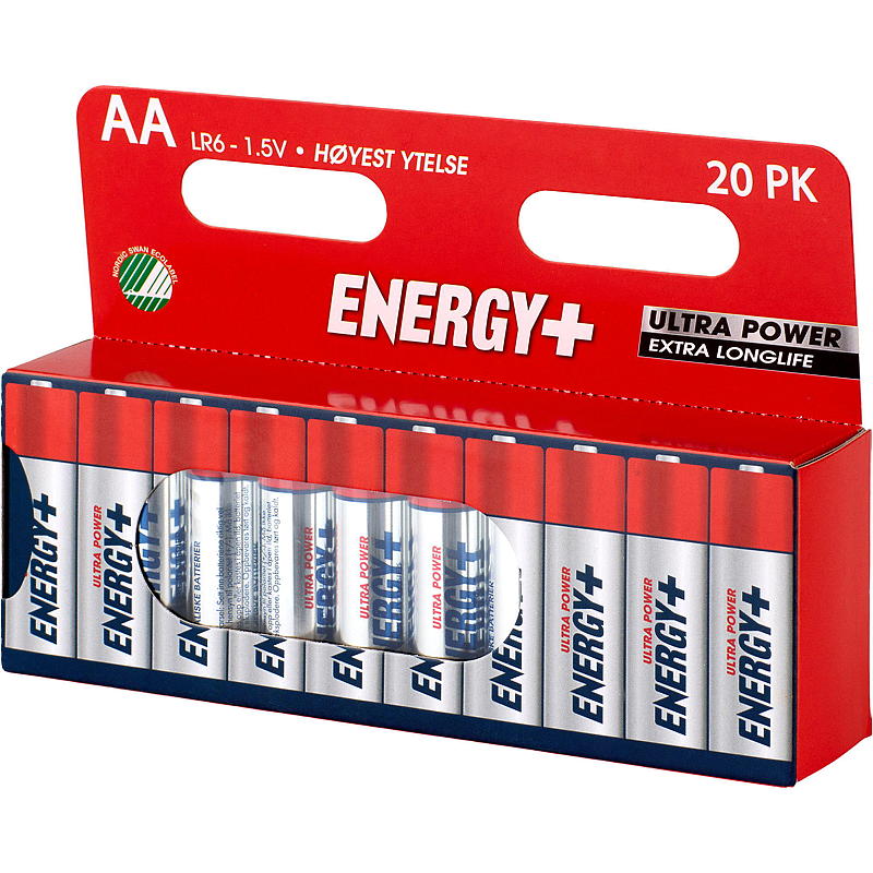 Energibatteri AA 20-pakning, ultrakraftig, Energi