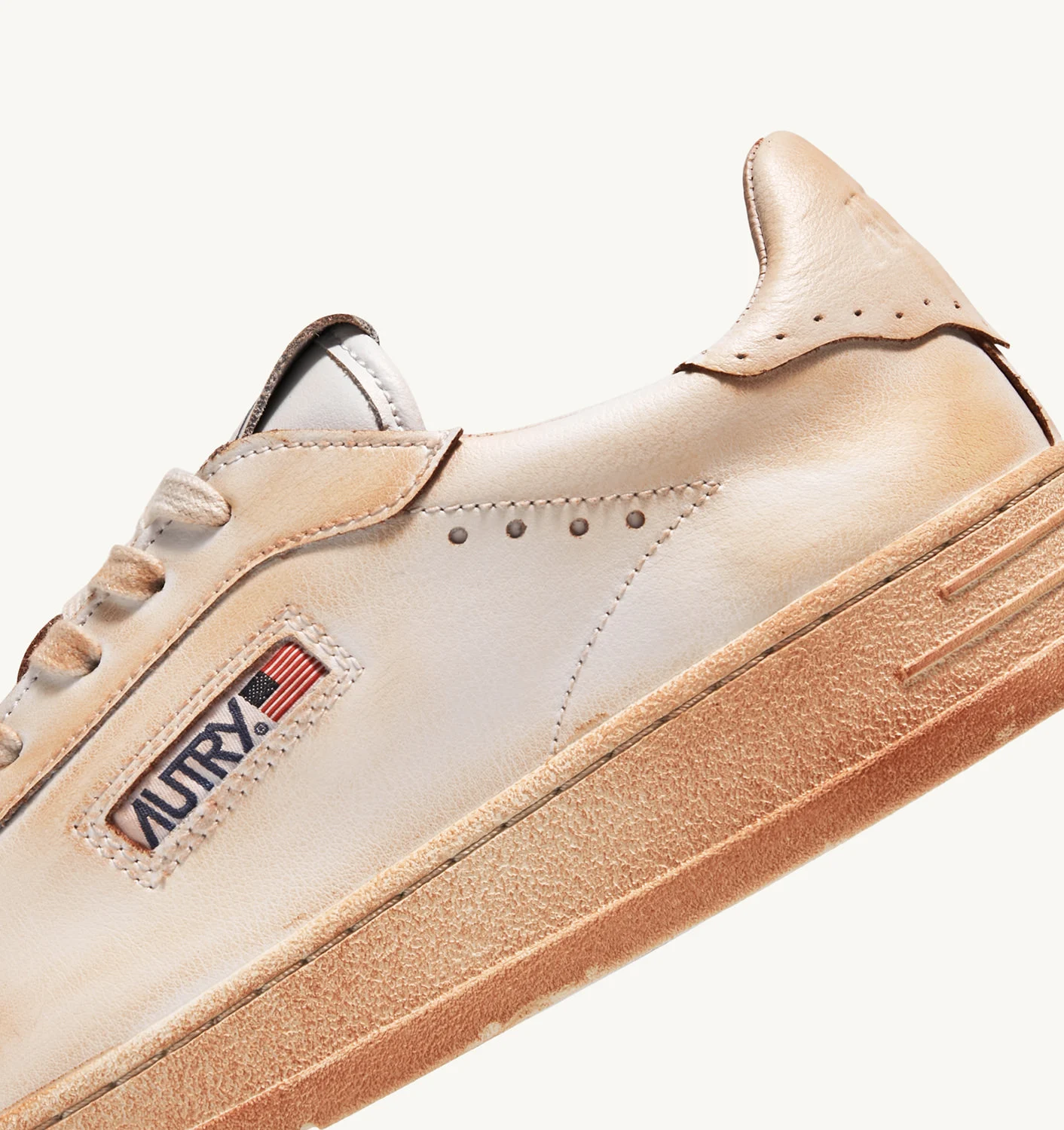 TENISI BOB LUTZ LOW IN PELLE BIANCA