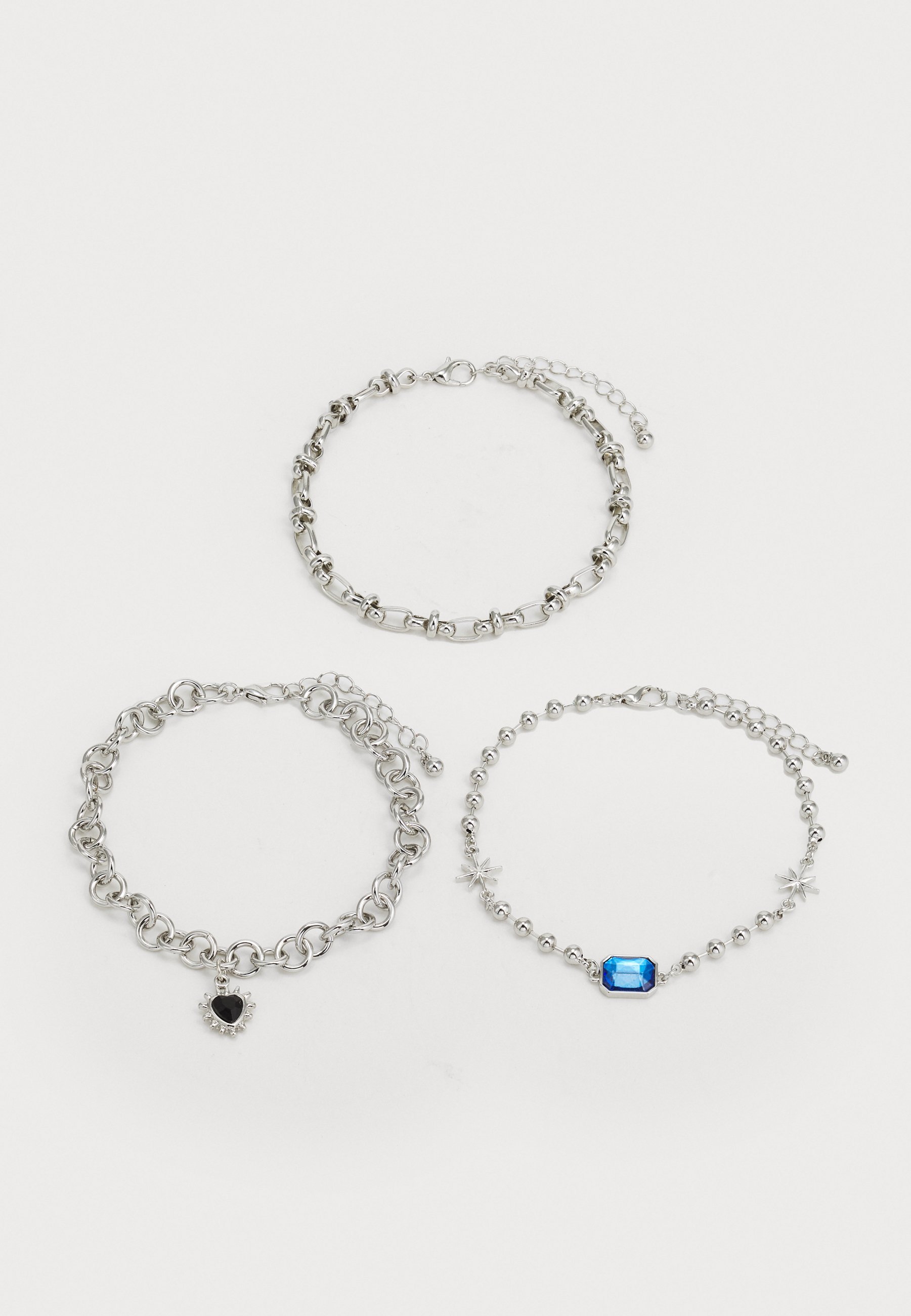 YOURTURN UNISEX 3-PACK - Armband - zilverkleurig
