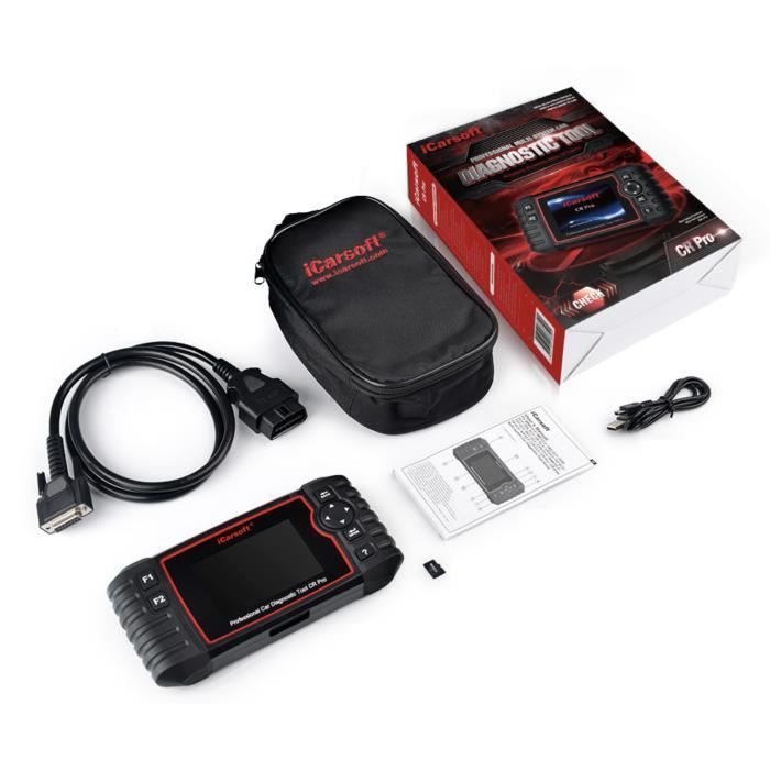 iCarsoft CR Pro | Mehrmarken-Kfz-Diagnosegerät (französischsprachig) | Professionelles OBD2-Diagnosegerät | Fehlercode-Auslesung | DPF | Einspritzdüse