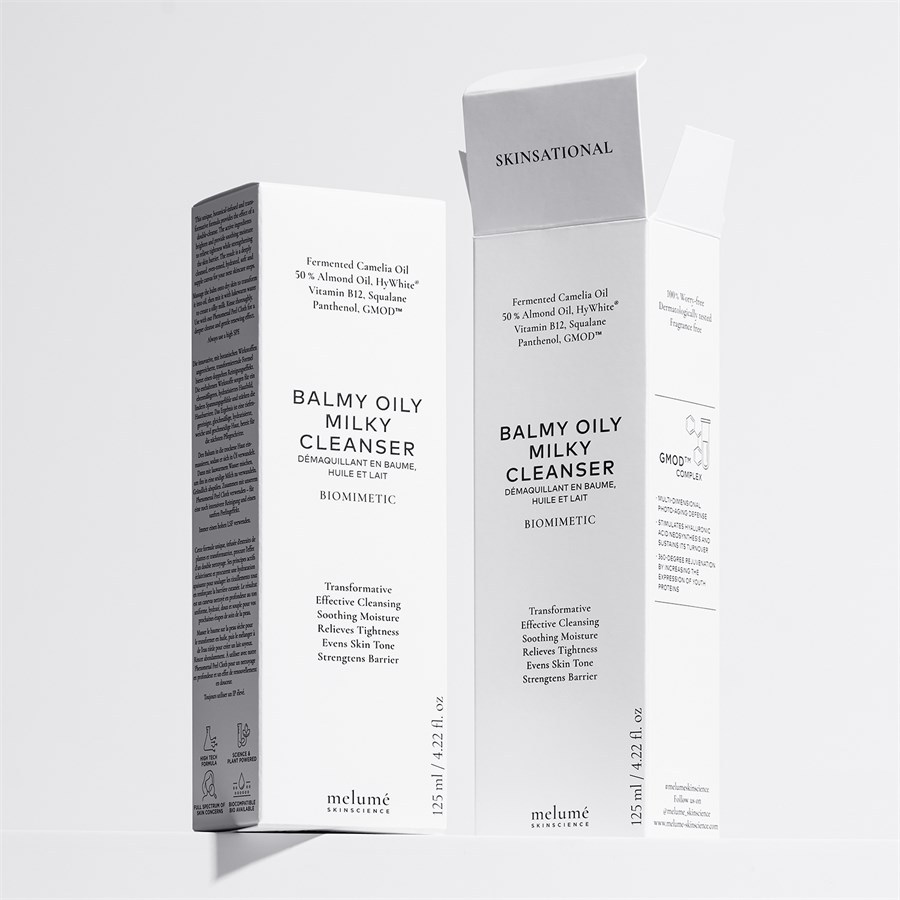 Melumé čistilno mleko z balzamičnim, oljnatim mlekom za čiščenje - 125 ml