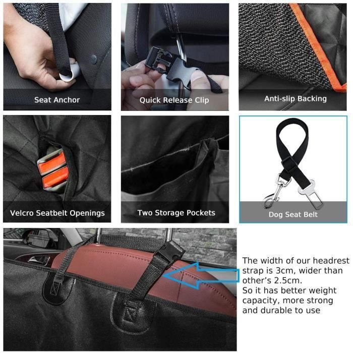 Funda para coche - ZGEER - Modelo universal - Impermeable - Antideslizante - Naranja 147x137x40cm