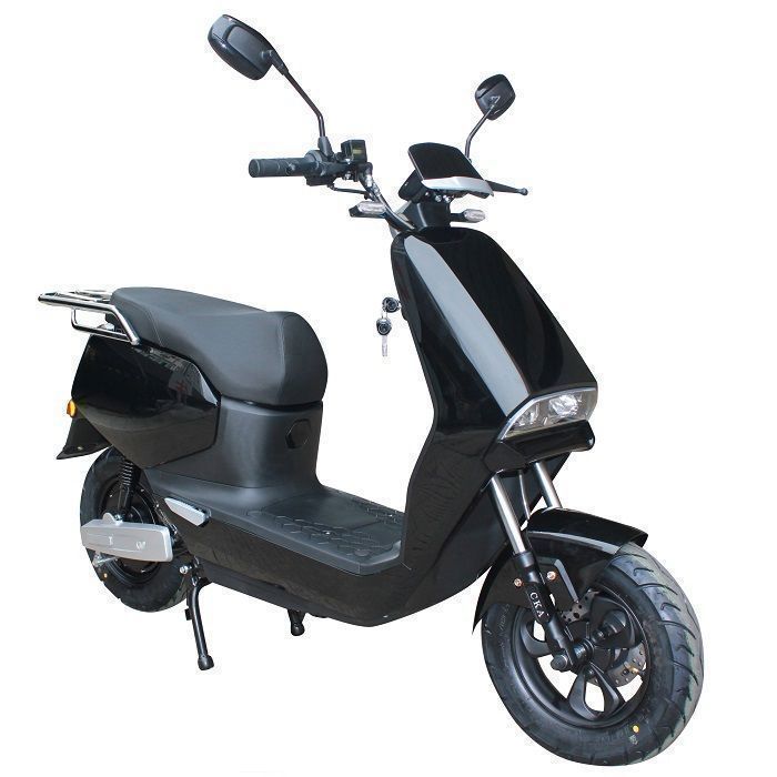 EUROCKA | Zion Black Electric Scooter with removable lithium battery and 60km range