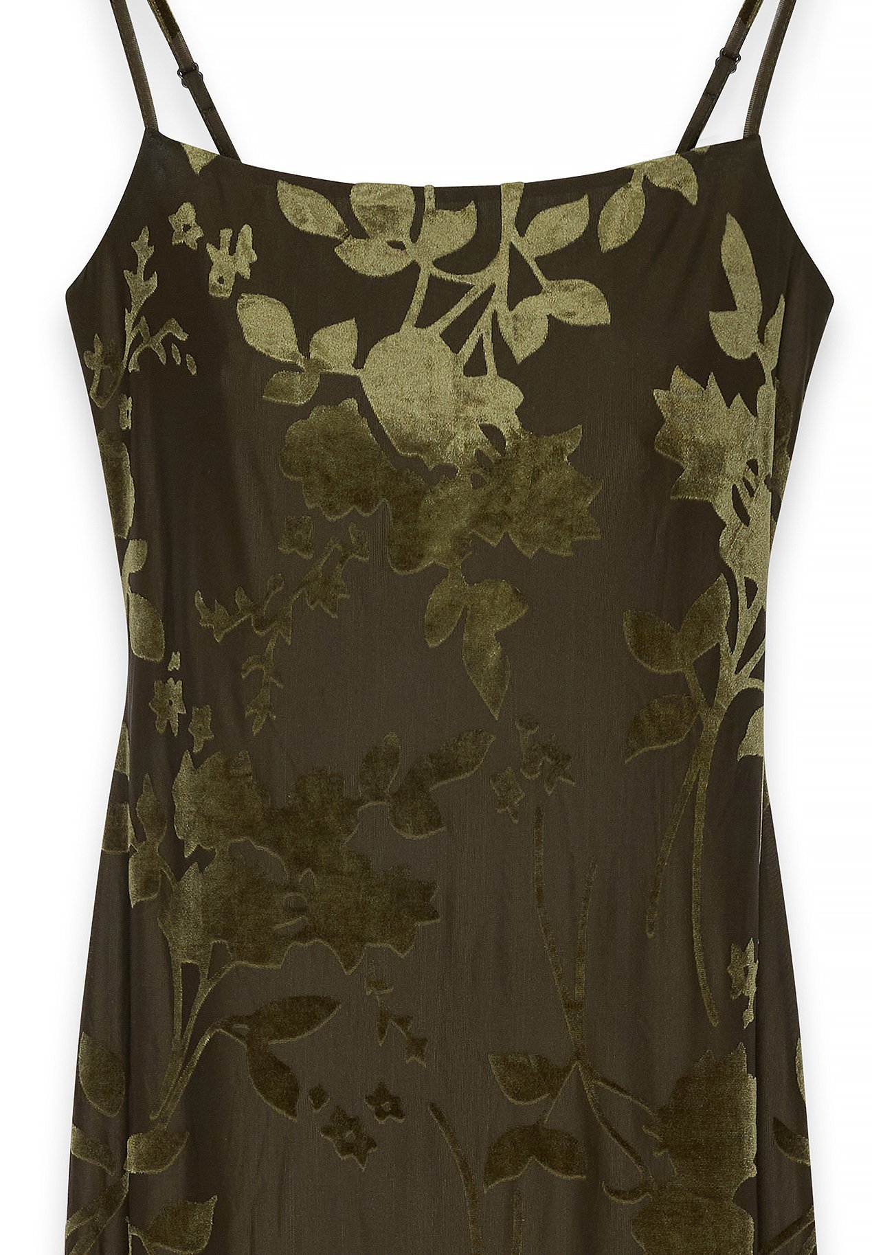 NA-KD FLORAL PRINT - Rochie maxi - kaki