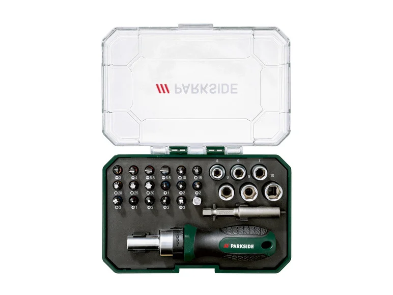 PARKSIDE® Zestaw skrallenøkkel, bits og piper, smørebitsett, smøreskrutrekkerbits og pipesett