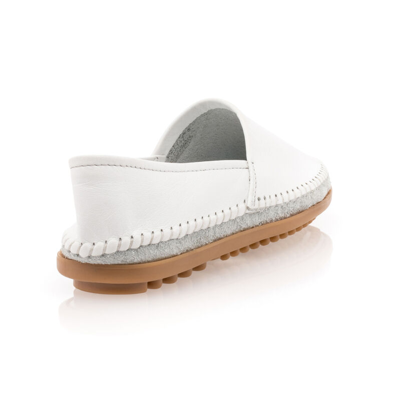 Weiße Damen-Loafer/Bootsschuhe