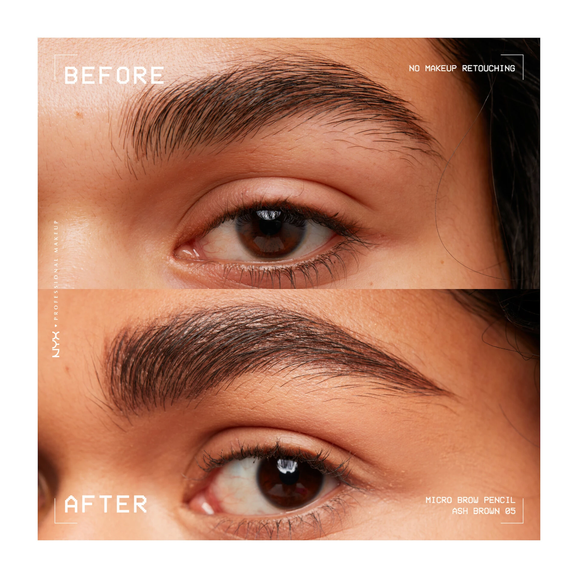 Creion de sprâncene Micro Brown Ash - NYX Professional Makeup