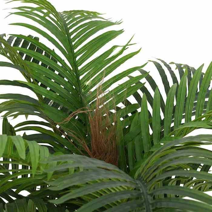 vidaXL Palmier artificiel 15 feuilles 200 cm vert, plante artificielle, arbre artificiel, palmier, fausse plante, faux arbre