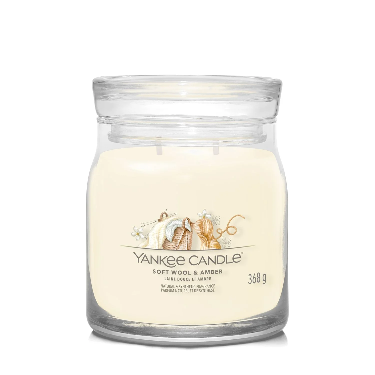 Signature Jar Candles Soft Wool & Amber - Candela Profumata