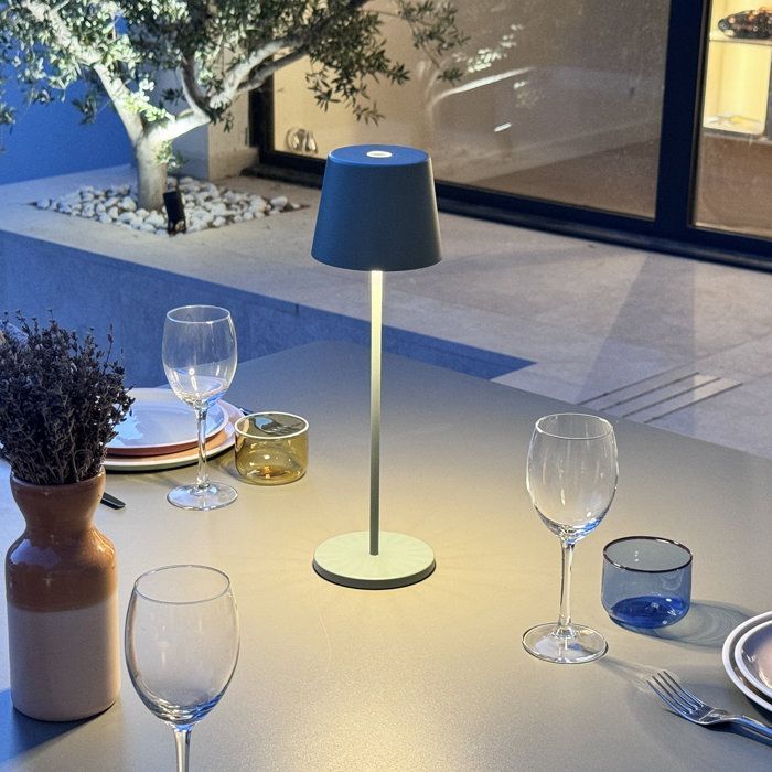 Lampe de table sans fil - LUMISKY - KELLY OLIVE - Aluminium vert - LED blanc dimmable - Rechargeable - H38 cm