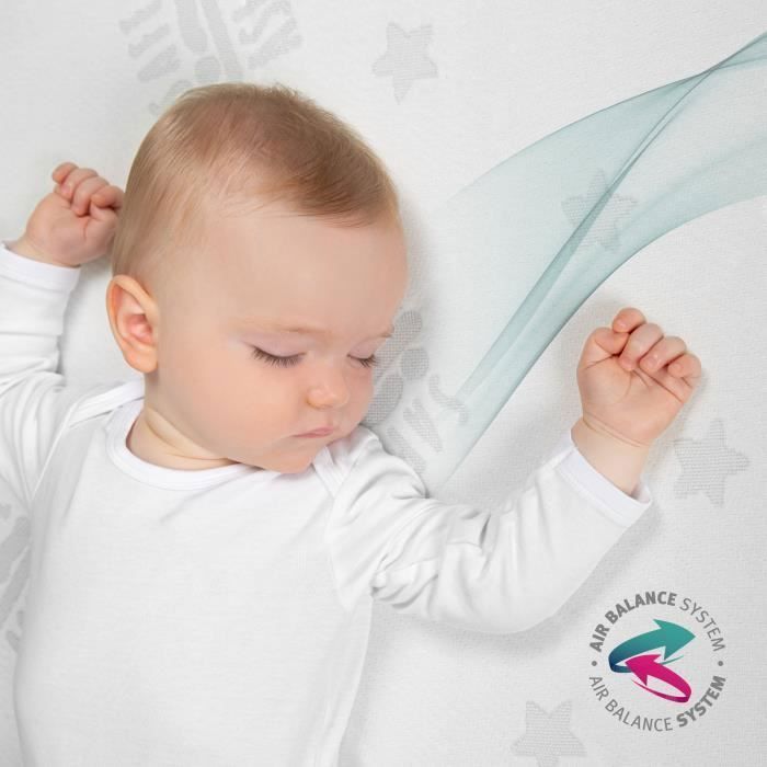 ROBA „Air“ Baby-Laufstallmatratze „safe asleep®“ – 75 x 100 cm – Abnehmbarer Bezug