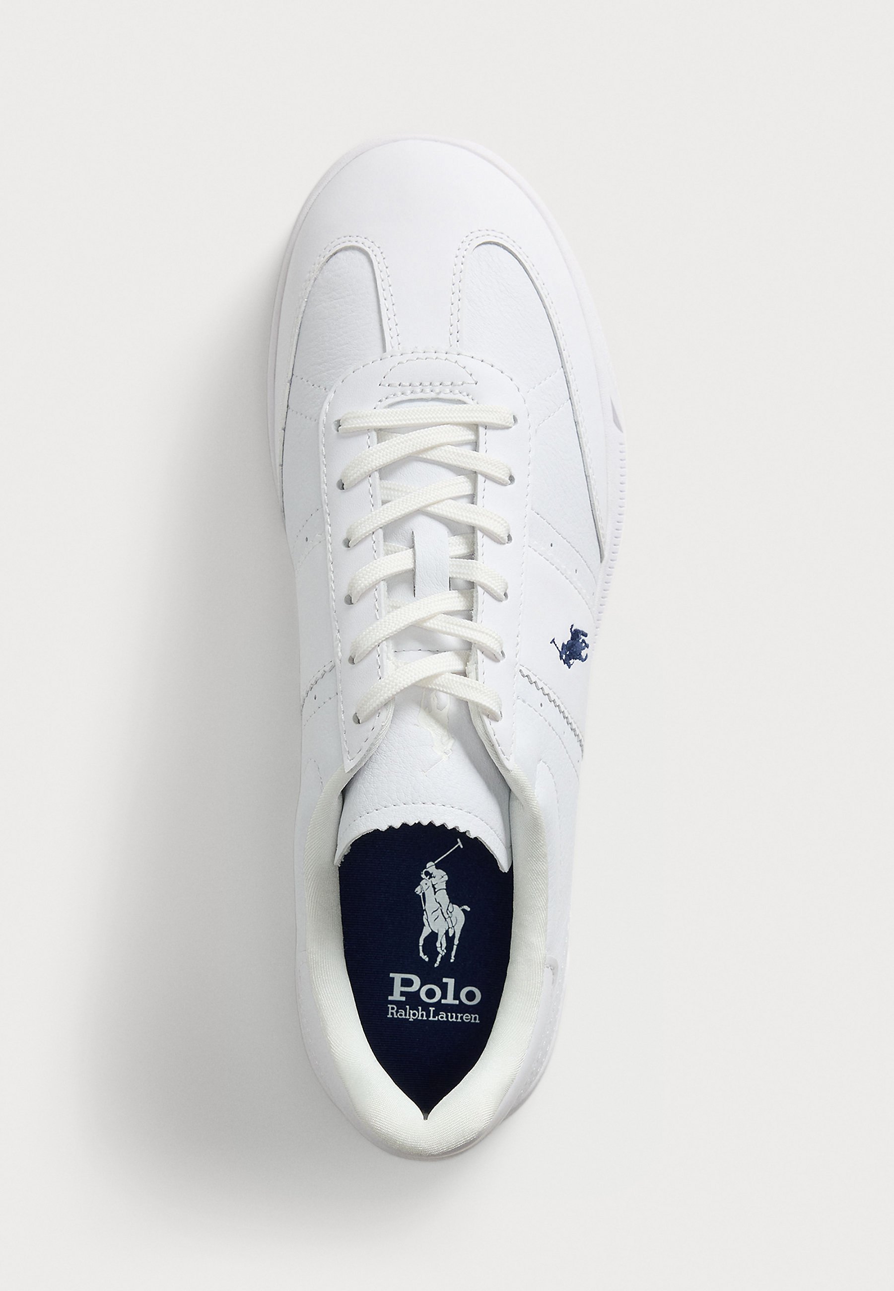Polo Ralph Lauren HERITAGE AERA SNEAKERS IN PELLE - Sneakers - bianco/blu navy