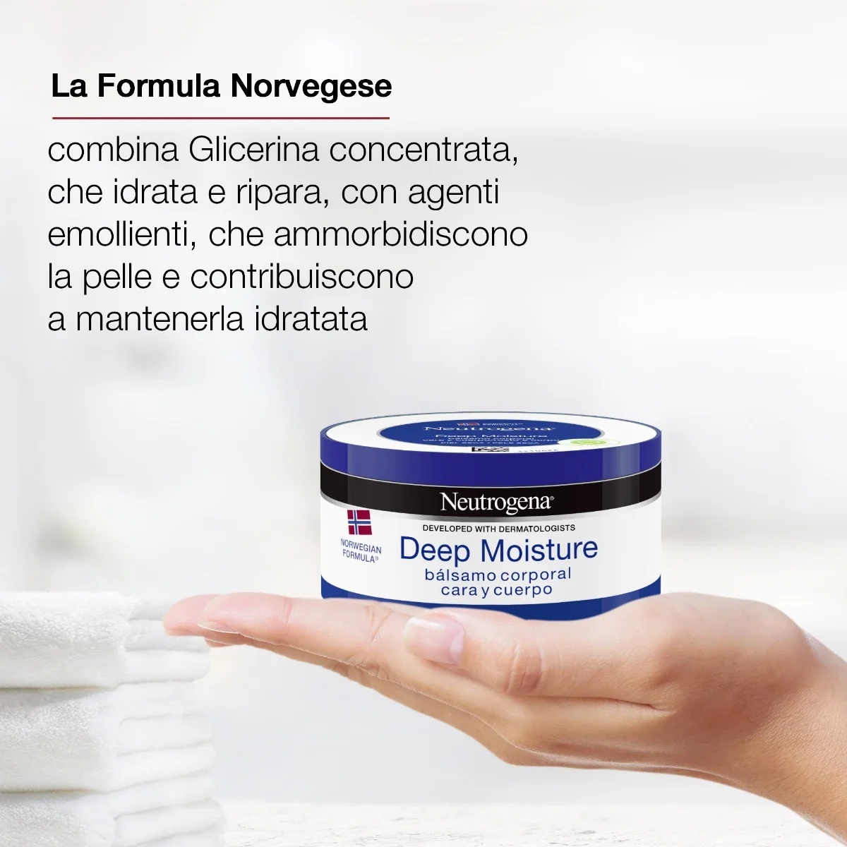 Baume hydratant Neutrogena 300 ml pour le visage et le corps