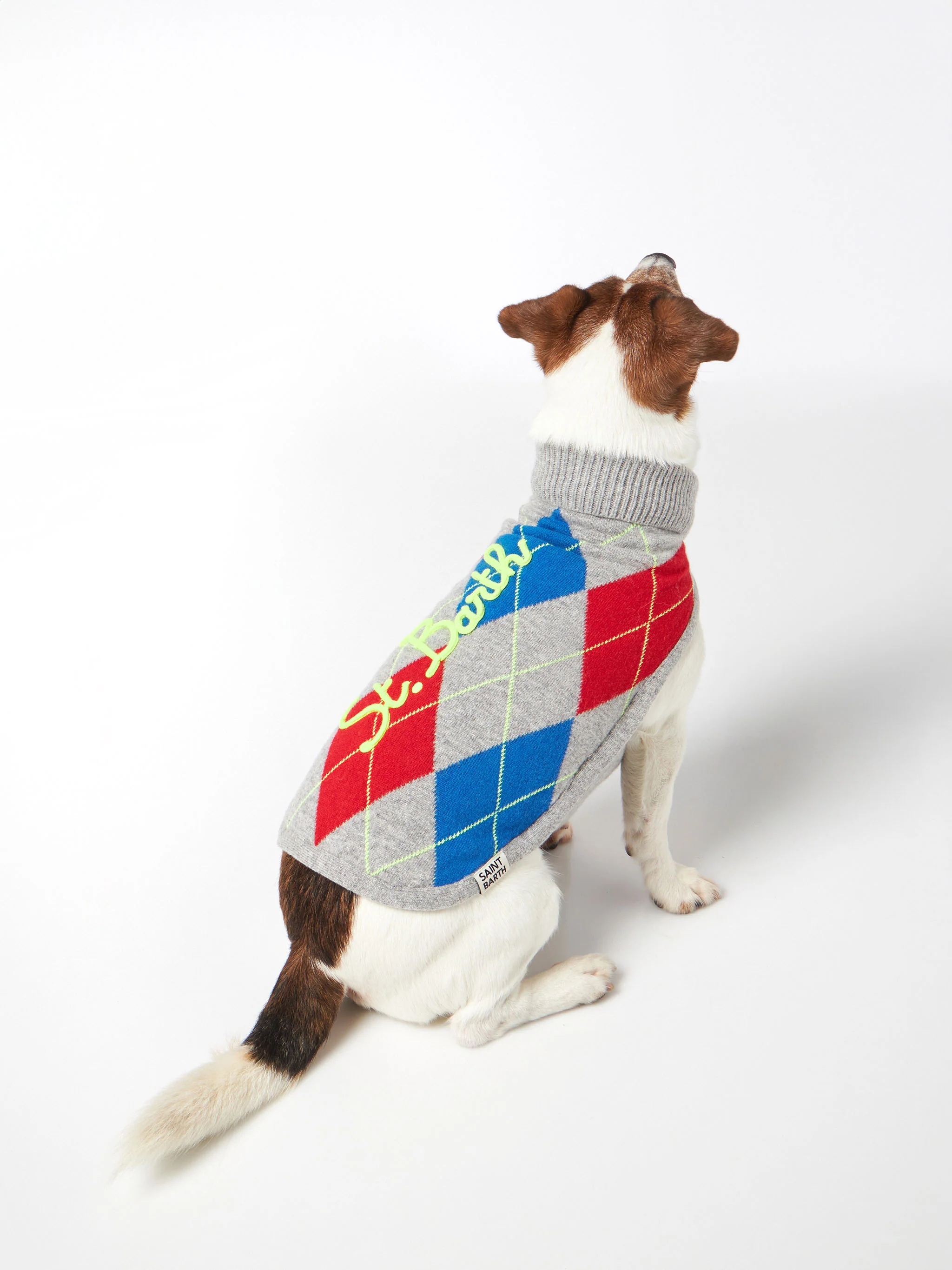 Trui voor honden met argyleprint
